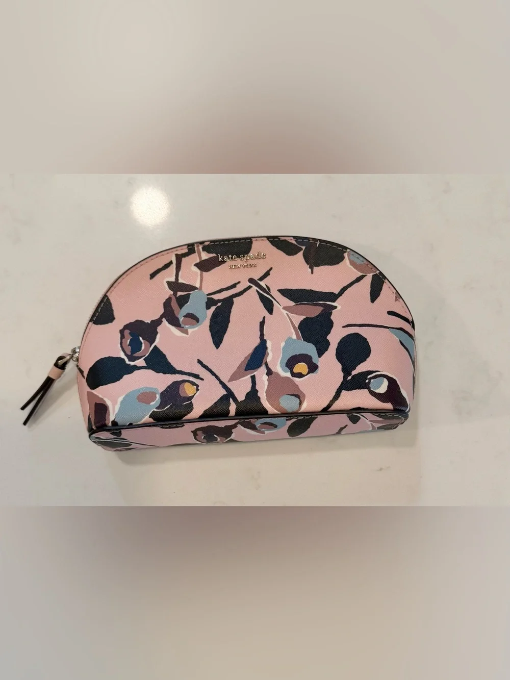 Kate Spade Cameron Paper Rose Medium Dome Cosmetic Case Makeup Bag
